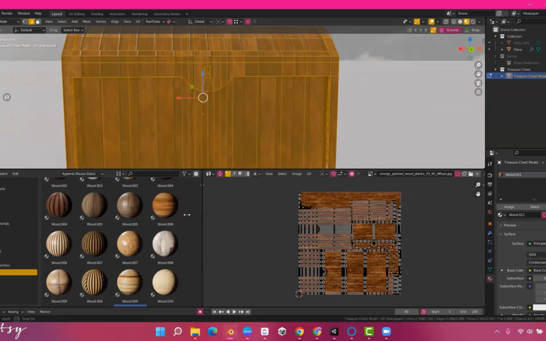 UV Mapping and Unwrapping a Treasure Chest in Blender 3D
